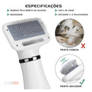 Escova Secadora LumiPet™ Elétrica 2 Em 1 | Seca e Remove Pelos