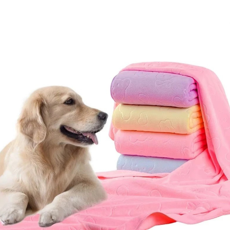 Toalha Pet Ultra Absorvente Macia e Confortável  – Secagem Rápida de Alta Performance